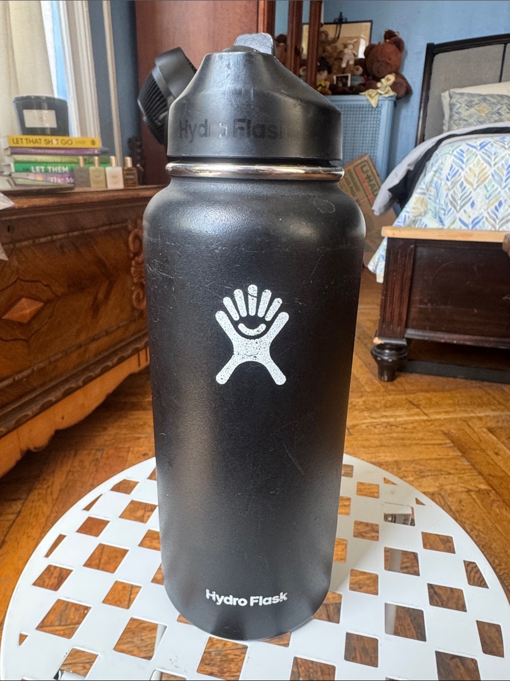 Hydro Flask Black Insulated Wide-Mouth Water Bottle